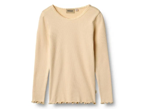 Wheat Reese rib t-shirt macadamia med blonde
